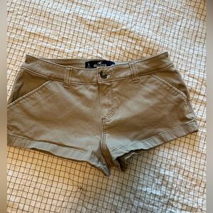 Hollister Tan Cargo Shorts Casual Cotton Blend